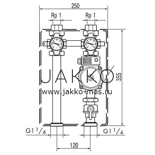 Насосная группа Vaillant для нерегулируемого контура отопления с бесступенчатым насосом